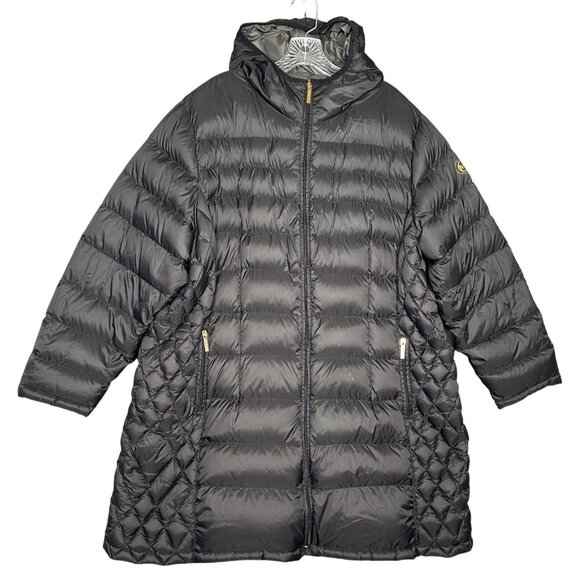 Michael Kors Womens Packable Down Jacket 3X Black Puffer Quilted Lightweight - Picture 1 of 15